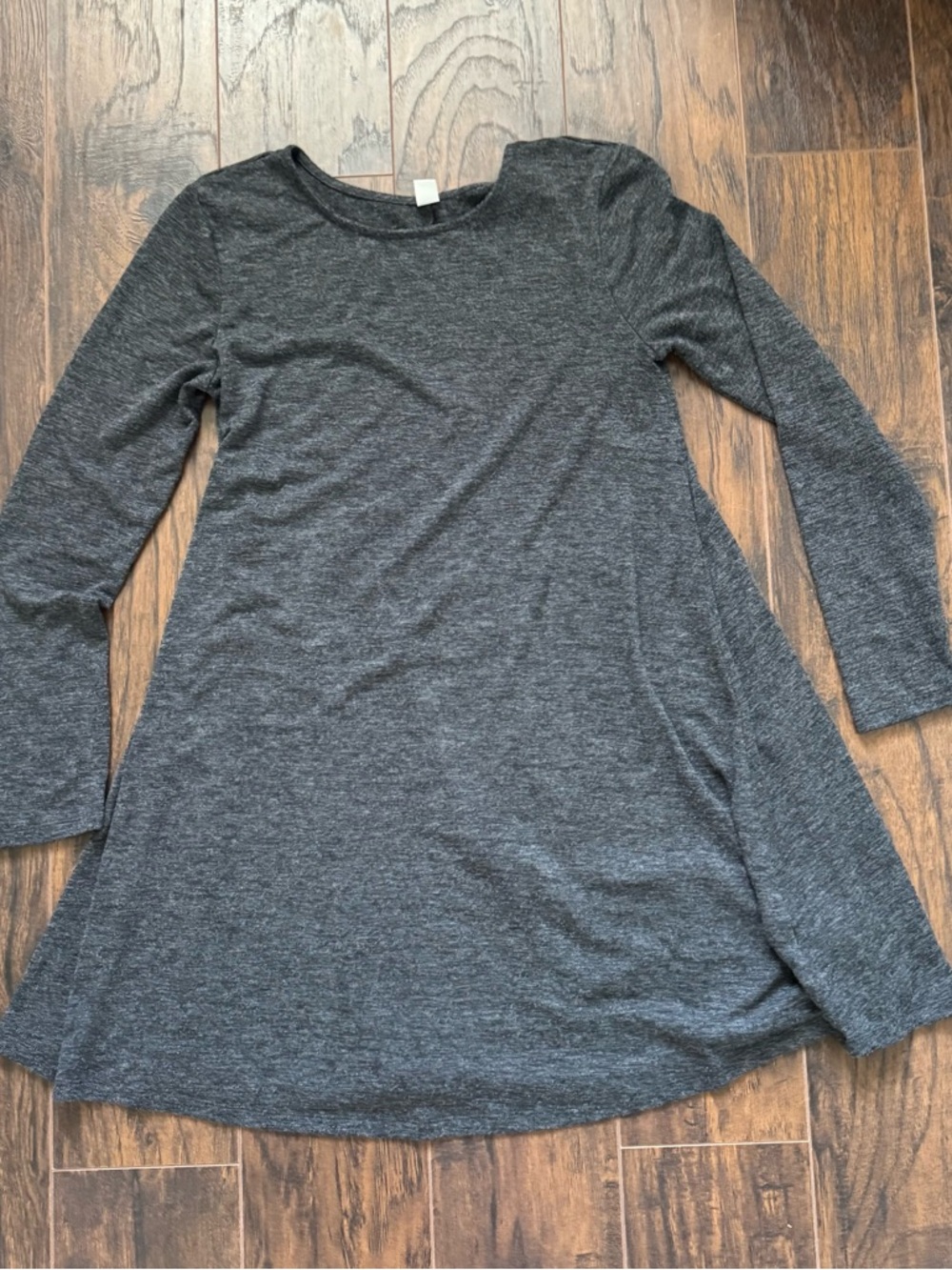 Old Navy Large Grey Knit Long Sleeve Swing Dress